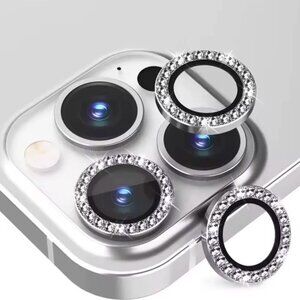 Silver Bling iPhone Camera Lens Protectors